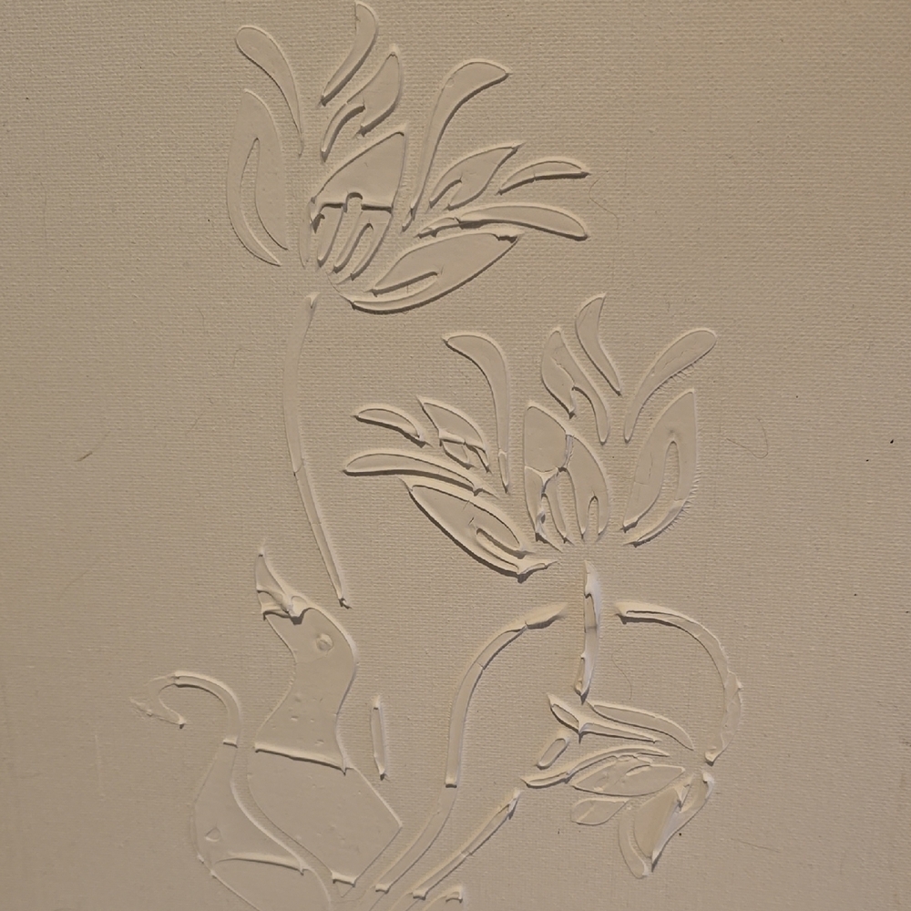 Floral Cream Textured art